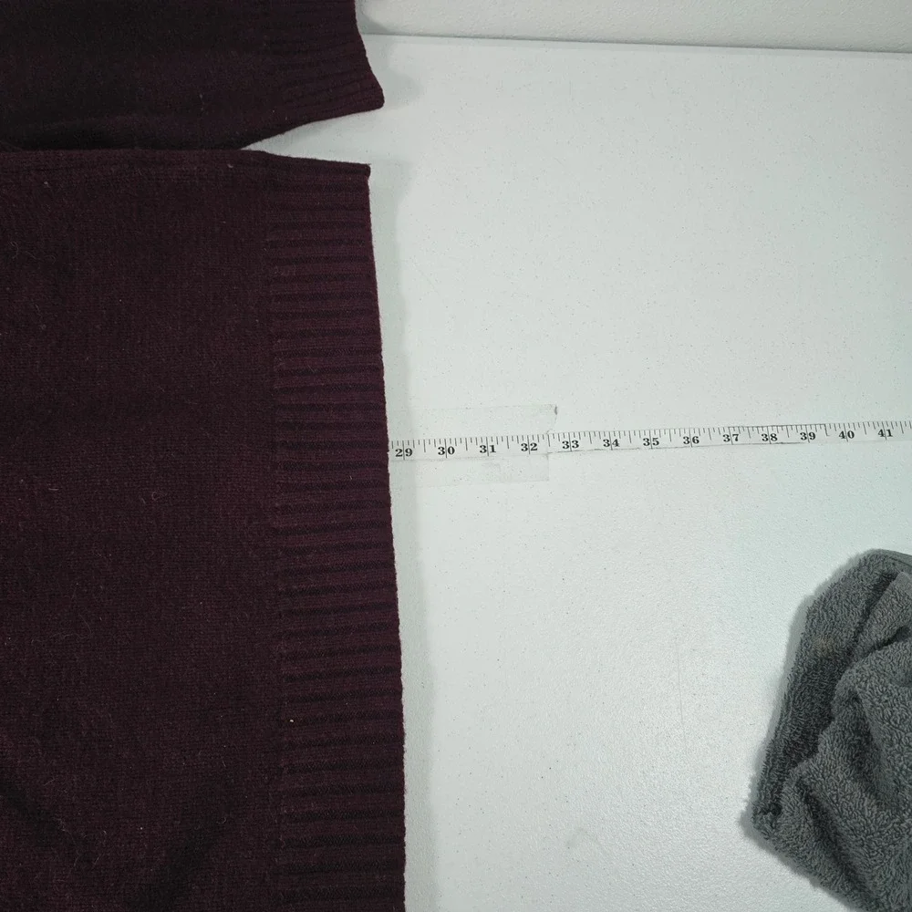 Eddie Bauer Mens XL Burgundy 100% Lambswool Fair Isle Crewneck Sweater 12759 - Picture 3 of 6
